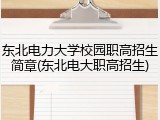 东北电力大学校园职高招生简章(东北电大职高招生)