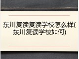 东川复读复读学校怎么样(东川复读学校如何)