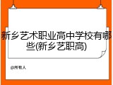 新乡艺术职业高中学校有哪些(新乡艺职高)