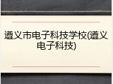 遵义市电子科技学校(遵义电子科技)