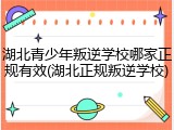 湖北青少年叛逆学校哪家正规有效(湖北正规叛逆学校)