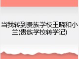 当我转到贵族学校王晓和小兰(贵族学校转学记)