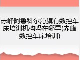 赤峰阿鲁科尔沁旗有数控车床培训机构吗在哪里(赤峰数控车床培训)