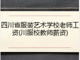 四川省服装艺术学校老师工资(川服校教师薪资)