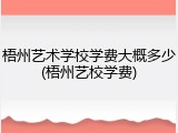 梧州艺术学校学费大概多少(梧州艺校学费)