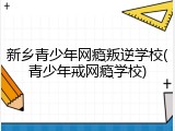 新乡青少年网瘾叛逆学校(青少年戒网瘾学校)
