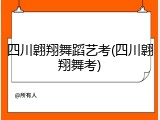 四川翱翔舞蹈艺考(四川翱翔舞考)