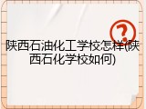 陕西石油化工学校怎样(陕西石化学校如何)