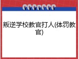 叛逆学校教官打人(体罚教官)