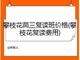 攀枝花高三复读班价格(攀枝花复读费用)