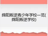 绵阳叛逆青少年学校一览(绵阳叛逆学校)