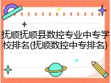 抚顺抚顺县数控专业中专学校排名(抚顺数控中专排名)