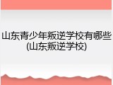 山东青少年叛逆学校有哪些(山东叛逆学校)