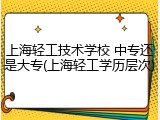 上海轻工技术学校 中专还是大专(上海轻工学历层次)
