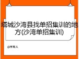 塔城沙湾县找单招集训的地方(沙湾单招集训)