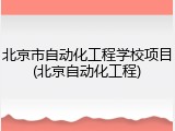 北京市自动化工程学校项目(北京自动化工程)