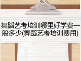 舞蹈艺考培训哪里好学费一般多少(舞蹈艺考培训费用)