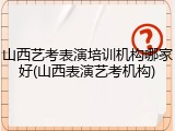 山西艺考表演培训机构哪家好(山西表演艺考机构)
