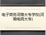 电子商务河南大专学校(河南电商大专)