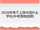 2026年考不上高中读什么学校(中考落榜选择)