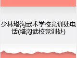 少林塔沟武术学校竞训处电话(塔沟武校竞训处)