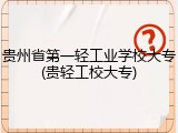 贵州省第一轻工业学校大专(贵轻工校大专)