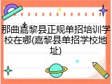 那曲嘉黎县正规单招培训学校在哪(嘉黎县单招学校地址)