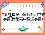 淮北杜集高中复读补习学校学费(杜集高中复读学费)