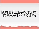 陕西电子工业学校怎么样(陕西电子工业学校评价)