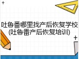 吐鲁番哪里找产后恢复学校(吐鲁番产后恢复培训)