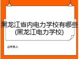 黑龙江省内电力学校有哪些(黑龙江电力学校)