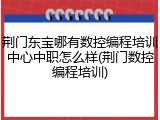 荆门东宝哪有数控编程培训中心中职怎么样(荆门数控编程培训)