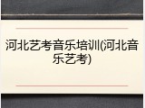 河北艺考音乐培训(河北音乐艺考)
