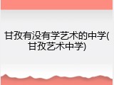 甘孜有没有学艺术的中学(甘孜艺术中学)