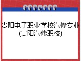 贵阳电子职业学校汽修专业(贵阳汽修职校)