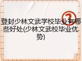 登封少林文武学校毕业有哪些好处(少林文武校毕业优势)
