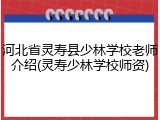 河北省灵寿县少林学校老师介绍(灵寿少林学校师资)