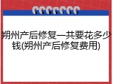 朔州产后修复一共要花多少钱(朔州产后修复费用)