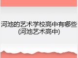 河池的艺术学校高中有哪些(河池艺术高中)