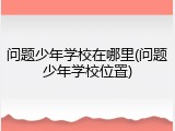 问题少年学校在哪里(问题少年学校位置)