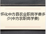 怀化中方县农业职高学费多少(中方农职高学费)