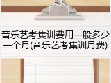 音乐艺考集训费用一般多少一个月(音乐艺考集训月费)