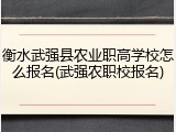 衡水武强县农业职高学校怎么报名(武强农职校报名)