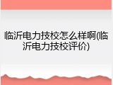 临沂电力技校怎么样啊(临沂电力技校评价)