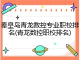 秦皇岛青龙数控专业职校排名(青龙数控职校排名)