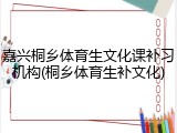 嘉兴桐乡体育生文化课补习机构(桐乡体育生补文化)