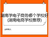 湖南学电子商务哪个学校好(湖南电商学校推荐)