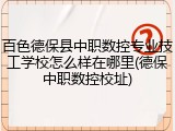 百色德保县中职数控专业技工学校怎么样在哪里(德保中职数控校址)