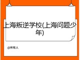 上海叛逆学校(上海问题少年)