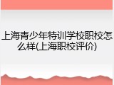 上海青少年特训学校职校怎么样(上海职校评价)
